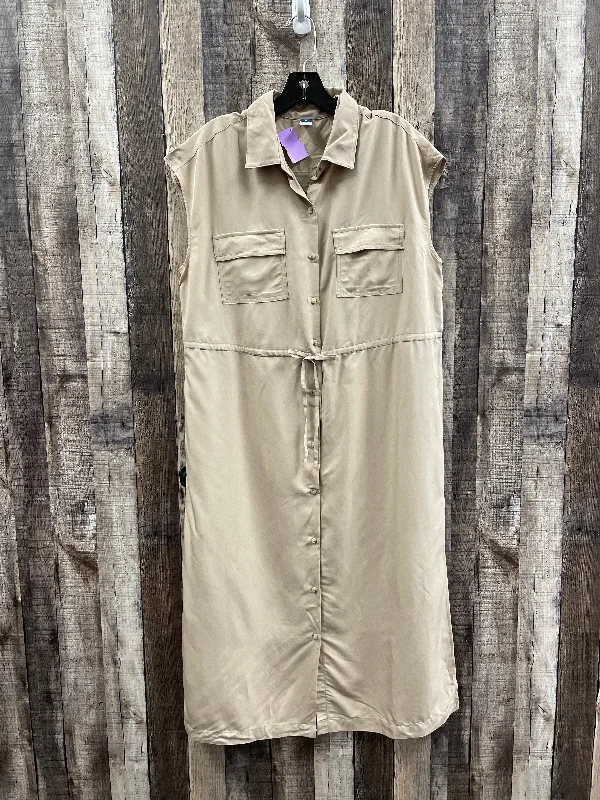 Final Clearance Dress Casual Maxi By Old Navy In Brown, Size: M