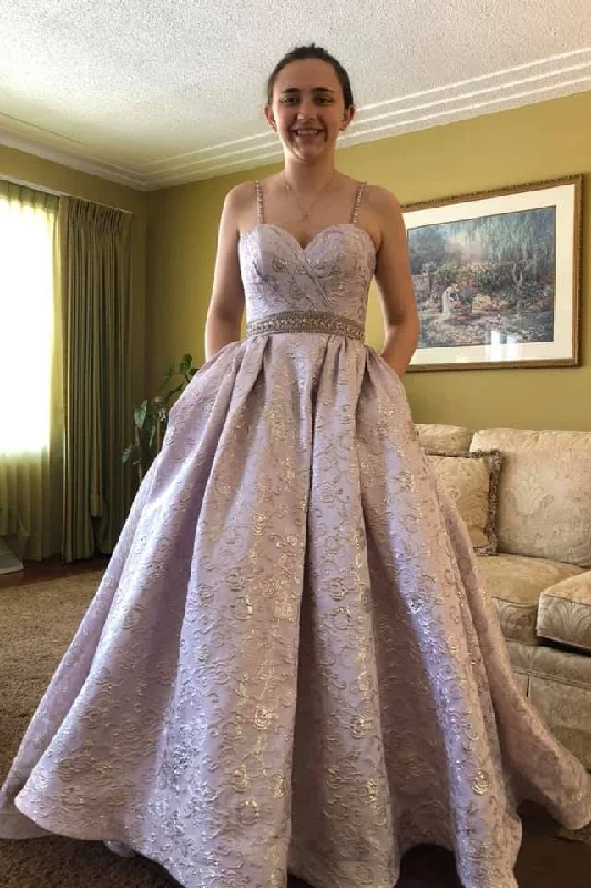 Steals and Deals Spaghetti Straps Long Lace Princess Dresses Cute Prom Dresses For Teens