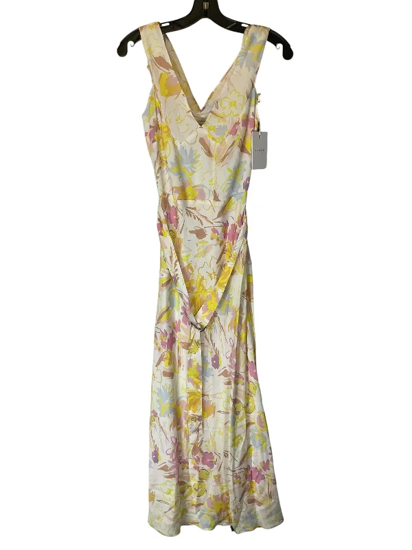 Discount Deals Dress Casual Maxi By Ted Baker In White & Yellow, Size: 0