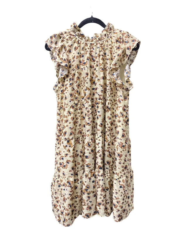 Grand Opening Sale Dress Casual Short By Entro In Animal Print, Size: L