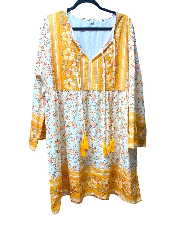Price Blitz Dress Casual Short By Clothes Mentor In Yellow, Size: 2x