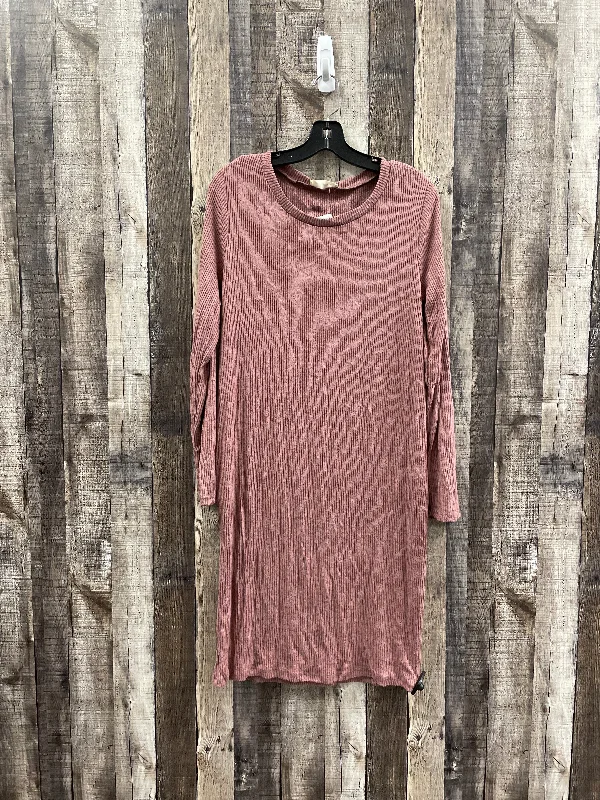 Shop and Save Dress Casual Midi By Cme In Mauve, Size: Xl