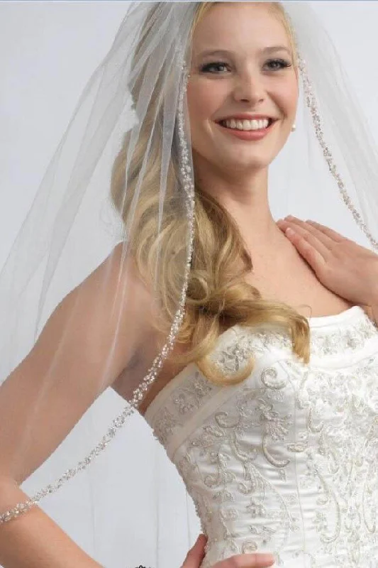 Online Exclusive Chic Tulle With Beading Applique Wedding Veils