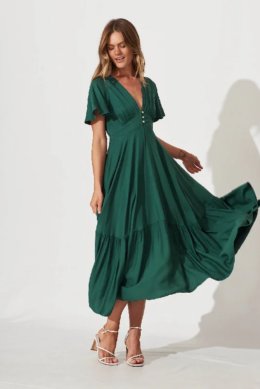 Price Rollback Nevada Maxi Dress In Green