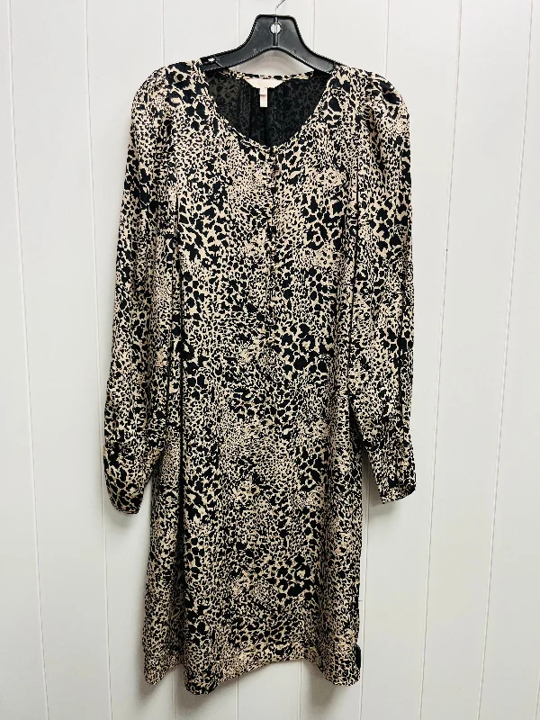 Weekend Deal Dress Casual Short By Rebecca Taylor In Black & Brown, Size: 8