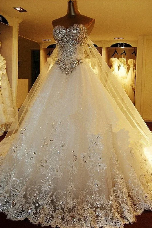 Midnight Sale Sweetheart Sleeveless Appliques Sparkly Beading Lace Ball Gown Wedding Dresses Midnight Sale Sweetheart Sleeveless Appliques Sparkly Beading Lace Ball Gown Wedding Dresses