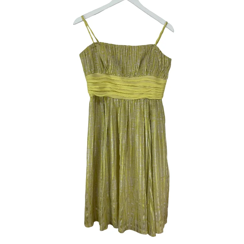 Don't Wait Dress Casual Short By Bcbgmaxazria In Yellow, Size: M