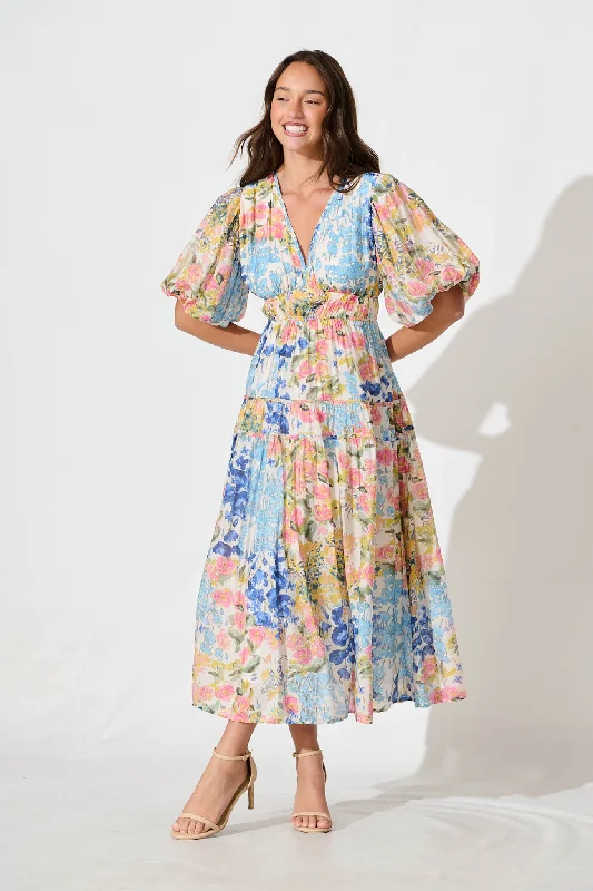 Instant Discount Amalie Midi Dress In Vintage Floral Print
