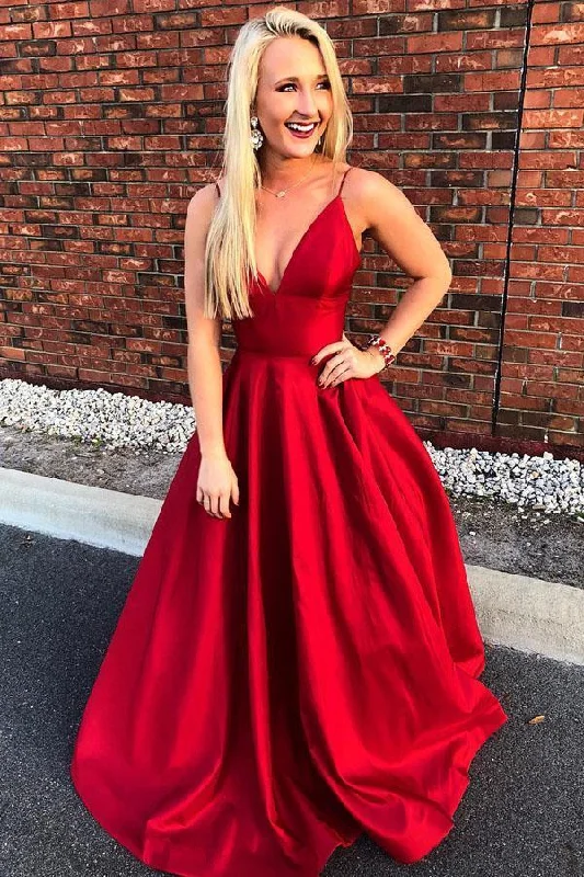 Extra Discounts Casual Spaghetti Straps Long Red Beautiful Prom Dresses Simple Party Gowns Extra Discounts Casual Spaghetti Straps Long Red Beautiful Prom Dresses Simple Party Gowns