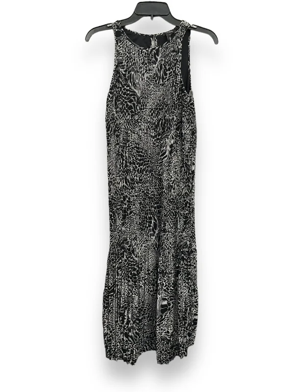 Online Only Dress Casual Midi By Halogen In Black & White, Size: Xs