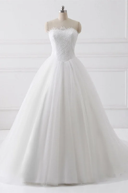 Stock Up and Save Ball Gown Strapless Sleeveless Lace Up Wedding Dresses
