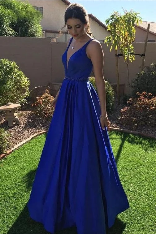 Sneak Peek Sale Modest A-line V-neck Prom Dresses Long Party Dresses Cute Dresses