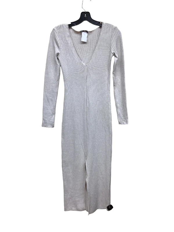 Act Fast Dress Casual Maxi By Zara In Beige, Size: S