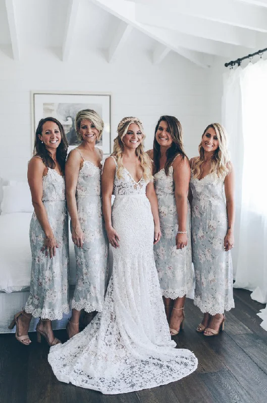 Can't Miss Delicate V Neck Mermaid Lace Wedding Dresses