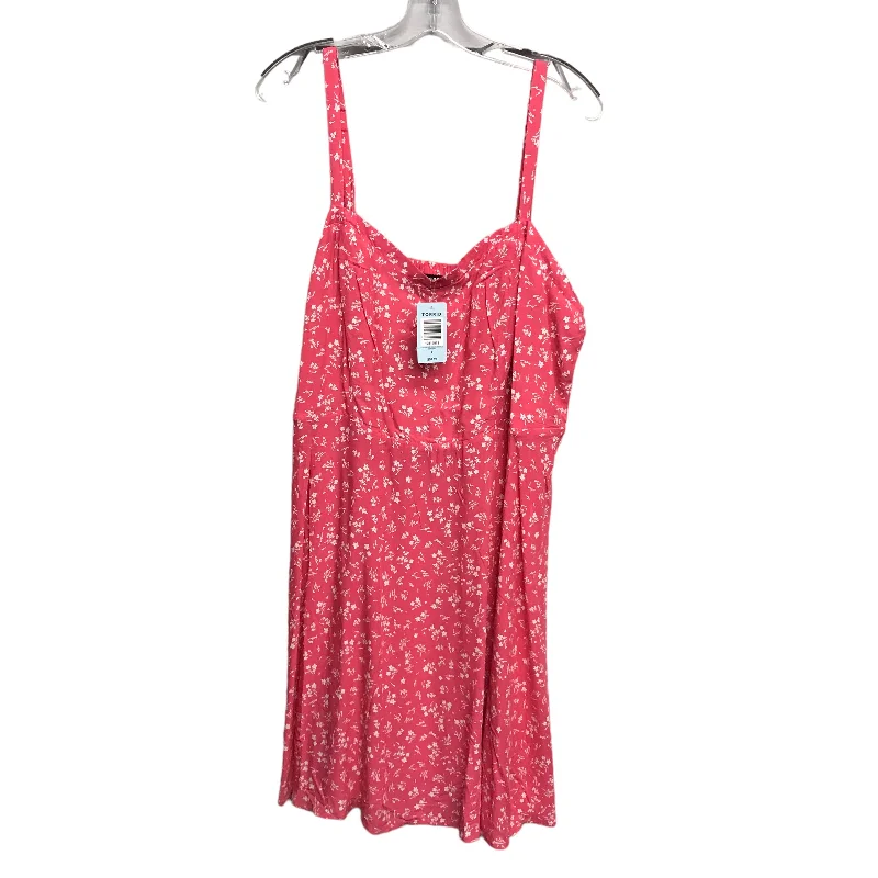 Bargain Bin Dress Casual Short By Torrid In Pink, Size:2X