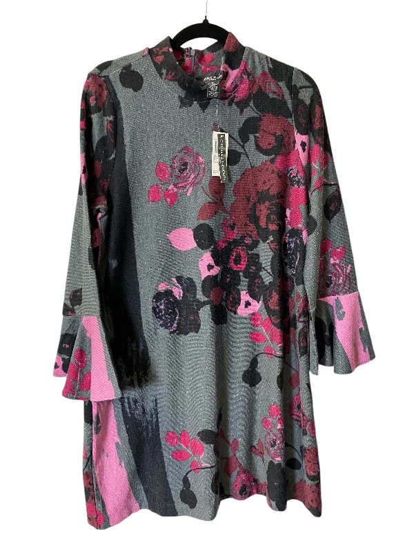 Huge Savings Dress Sweater By Chelsea And Theodore In Floral Print, Size: Xl