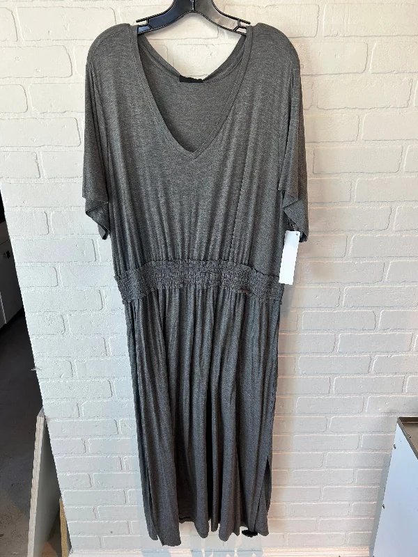 Exclusive Offers Dress Casual Maxi By Bobeau In Grey, Size: 2x
