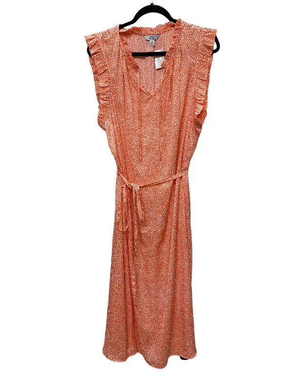 Must-Have Deals Dress Casual Maxi By Crown And Ivy In Orange & White, Size: 2x