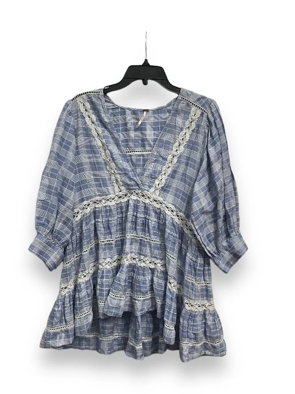 Price Meltdown Dress Casual Short By Free People In Blue, Size: S