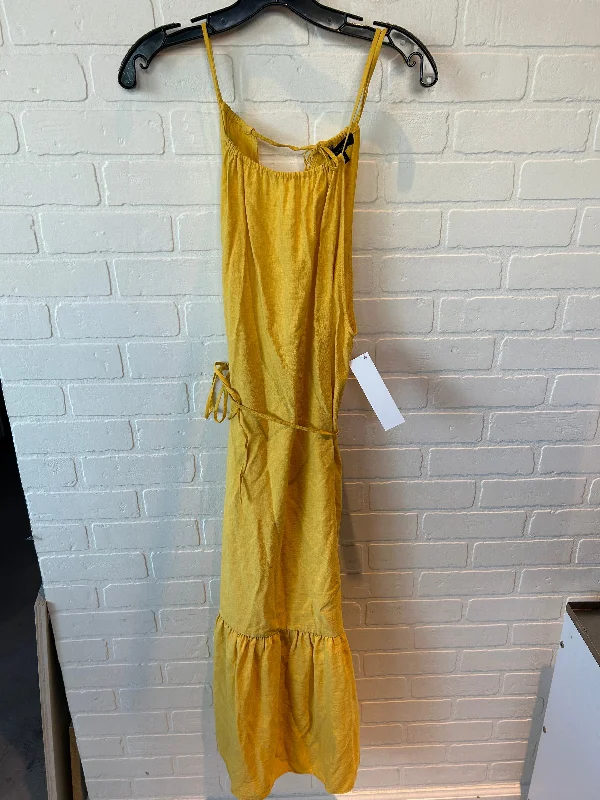 Final Markdown Dress Casual Midi By Banana Republic In Yellow, Size: Xl