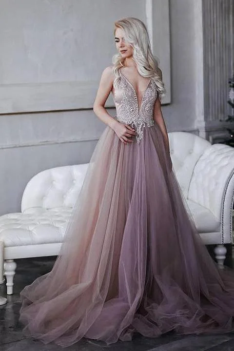 Price Blitz Chic A-line Prom Dresses Spaghetti Straps Long Prom Dresses
