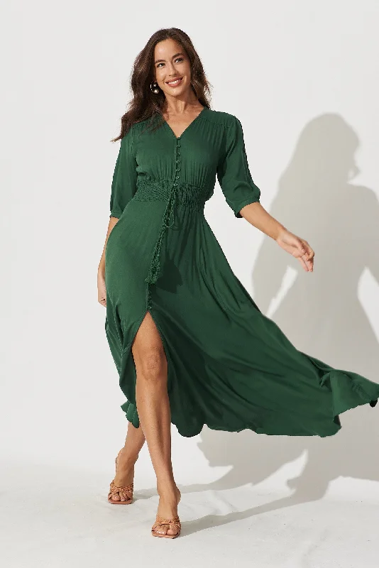 Instant Savings Selena Maxi Dress In Emerald