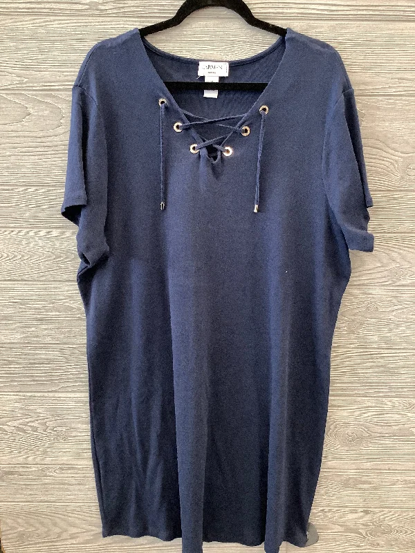 Special Buy Dress Casual Midi By Carmen By Carmen Marc Valvo In Navy, Size: 1x