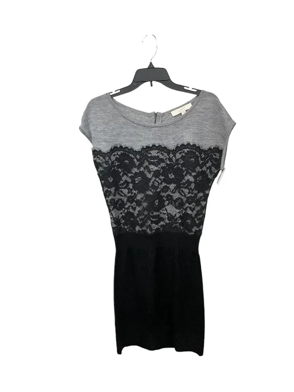 Best Bargains Dress Casual Midi By Loft In Black & Grey, Size: Xs