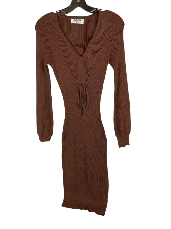Seasonal Clearance Dress Casual Maxi By Double Zero In Brown, Size: L