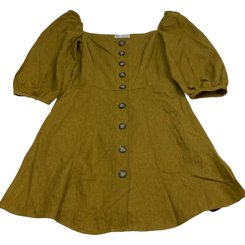 Price Drop Dress Casual Short By Zara In Yellow, Size: M