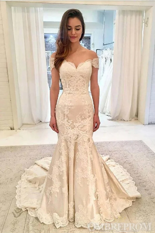 Exclusive Savings Off Shoulder Sweetheart Court Train Lace Mermaid Wedding Dresses Exclusive Savings Off Shoulder Sweetheart Court Train Lace Mermaid Wedding Dresses