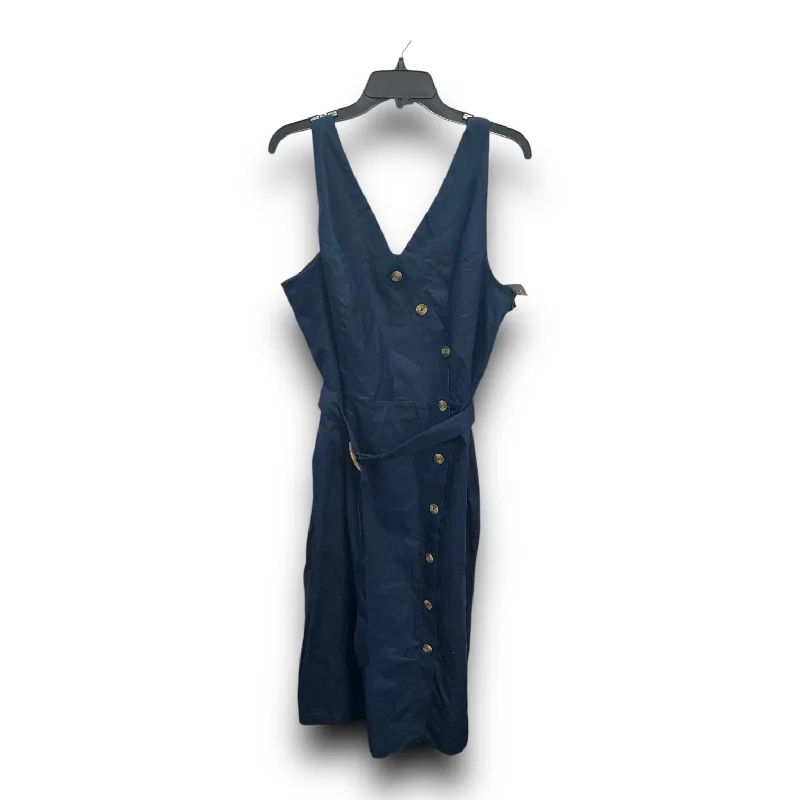 Special Promotion Dress Casual Midi By Time And Tru In Blue, Size: Xl