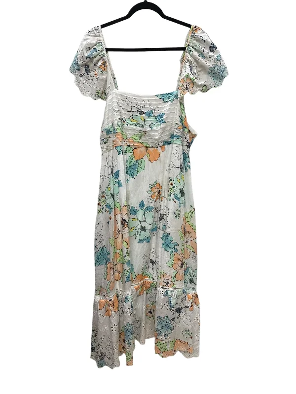 Buy Now Dress Casual Maxi By Wonderly In Floral Print, Size: 2x