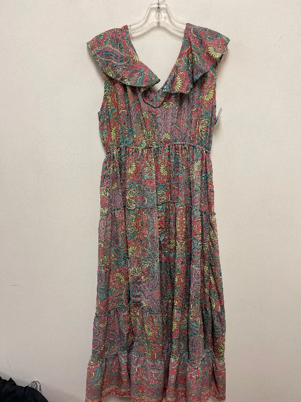 Bargain Prices Dress Casual Maxi By Clothes Mentor In Green & Pink, Size: Xl