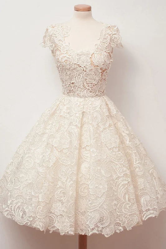 Limited Availability A-line Scoop Lace Short Prom Dresses Cap Sleeves Homecoming Dresses Limited Availability A-line Scoop Lace Short Prom Dresses Cap Sleeves Homecoming Dresses