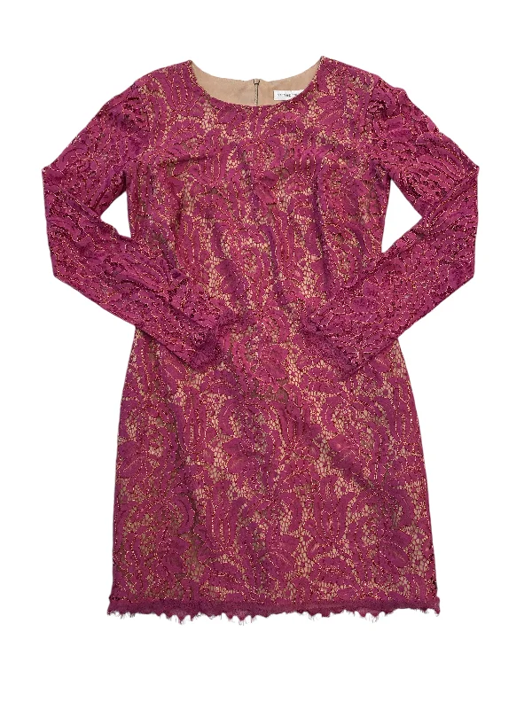 Limited Availability Dress Party Midi By Dress The Population In Gold & Pink, Size: M