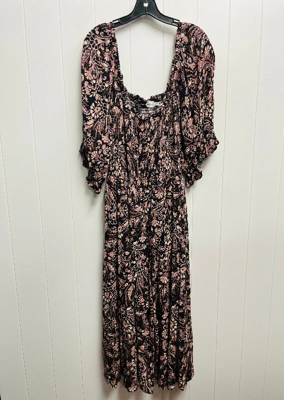 Customer Appreciation Sale Dress Casual Short By PIPER&SCOOT In Black & Pink, Size: Xxxl