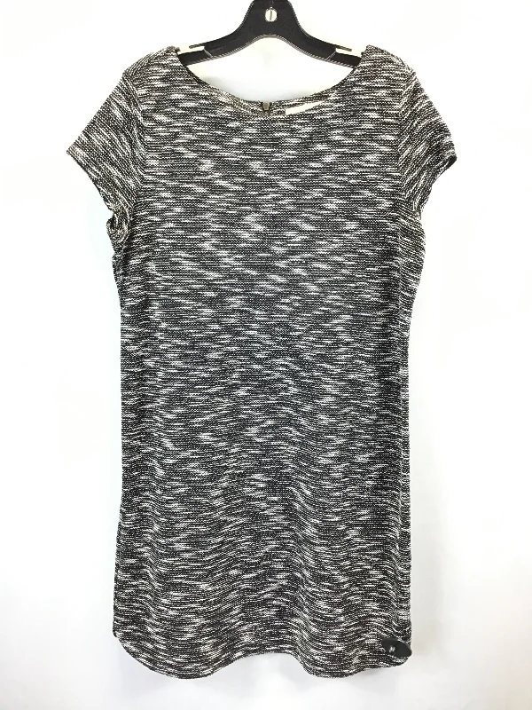 Anniversary Sale Dress Casual Midi By Loft In Black & White, Size: L