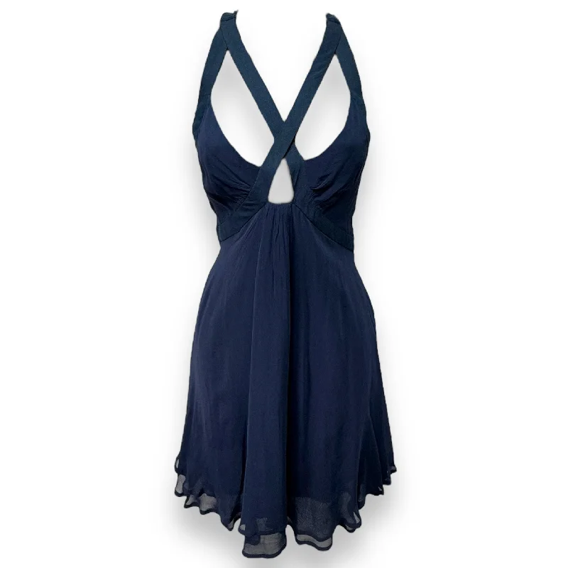 Special Discount V Neck Strappy Mini Dress By Anthropologie In Blue, Size: 0