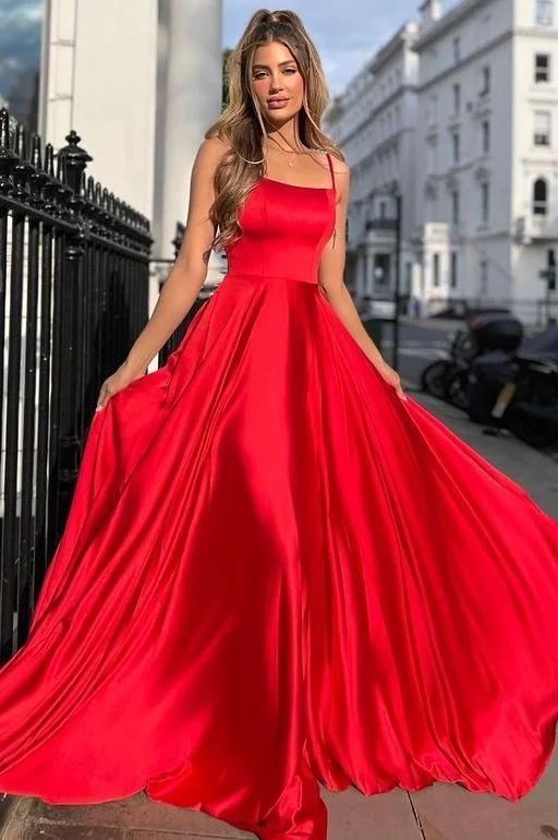Final Markdown Gorgeous Red A Line Sleeveless Lace Up Prom Dresses