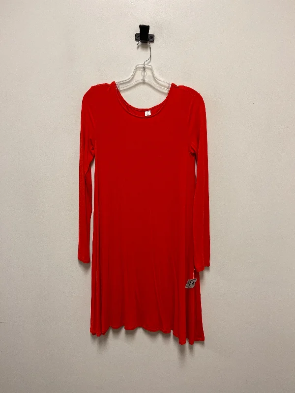 Great Bargains Dress Casual Midi By Old Navy In Orange, Size: Petite   S