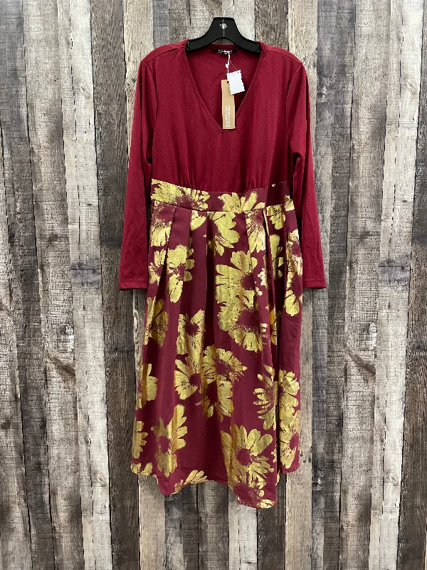 Huge Discounts Dress Party Midi By Cme In Red, Size: 10