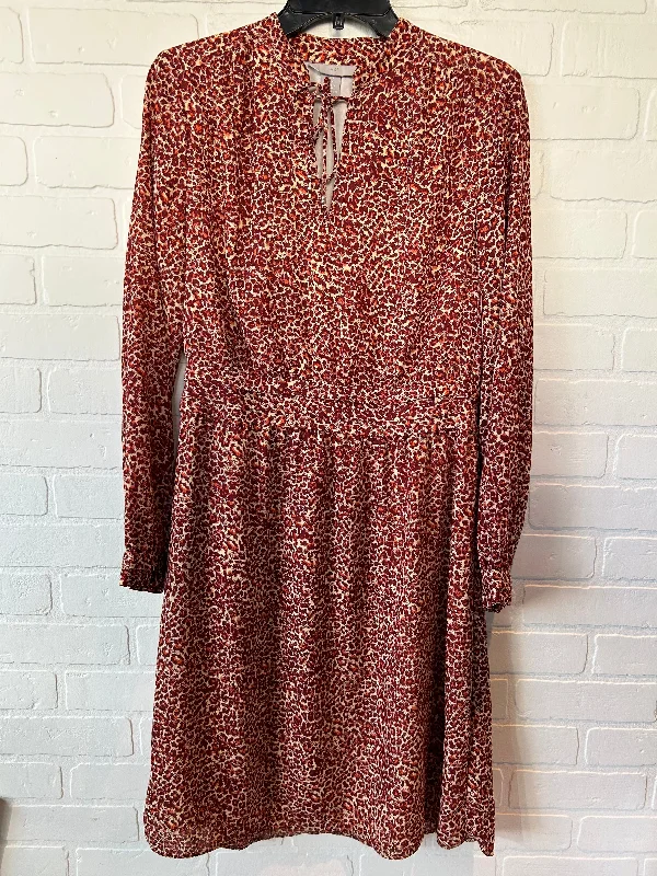 Price Buster Dress Casual Midi By Clothes Mentor In Cream & Red, Size: M