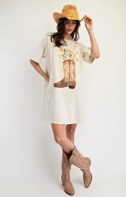 Inventory Reduction Western Boot T Dress