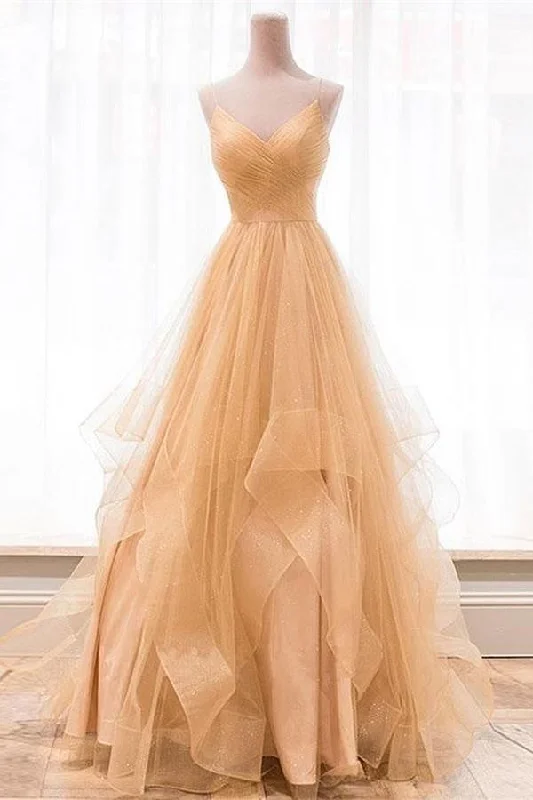 Sale Event Spaghetti Straps V-neck Lace Up Back Long Princess Prom Dresses Cute Dresses Sale Event Spaghetti Straps V-neck Lace Up Back Long Princess Prom Dresses Cute Dresses