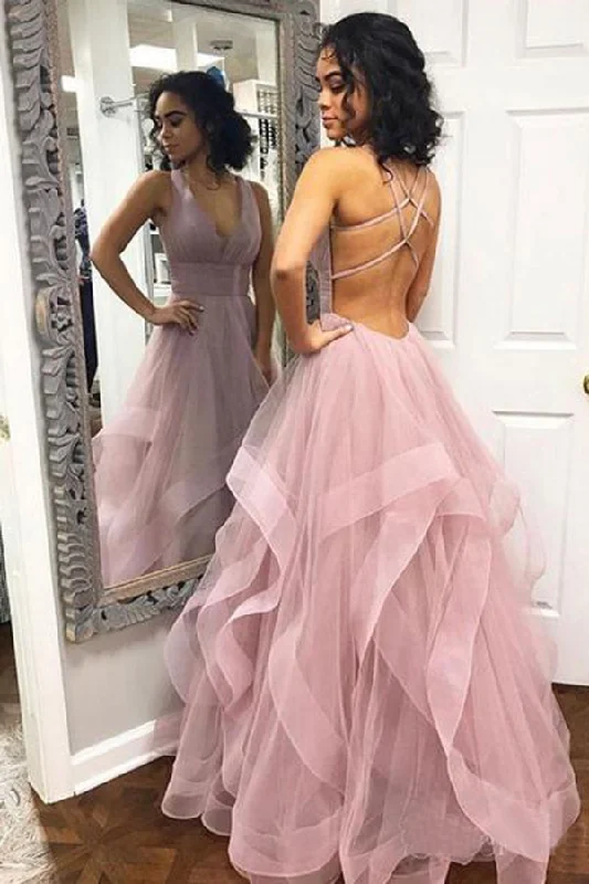 Lowest Price Chic Spaghetti Straps V Neck Backless Floor Length Simple Princess Dresses Prom Dresses Lowest Price Chic Spaghetti Straps V Neck Backless Floor Length Simple Princess Dresses Prom Dresses