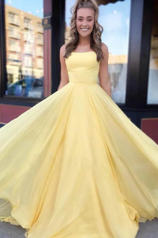 Epic Deals Simple Sleeveless Spaghetti Straps A Line Prom Dresses