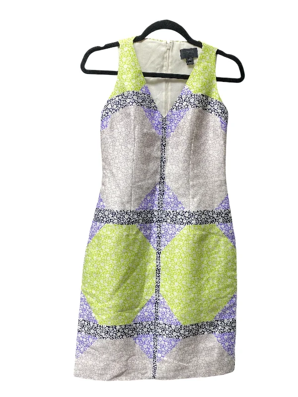 Deep Discounts Dress Casual Short By J. Crew In Green & Purple, Size: 0