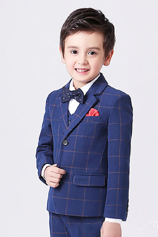 Super Deal Little Boys Slim Fit Suit Long Sleeves Ring Bearer Suits R02