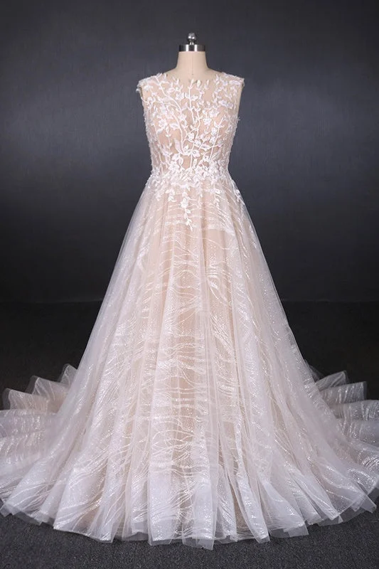 Referral Discount Gorgeous Long Backless Wedding Dresses Ivory Lace Wedding Gowns